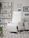 Faux Leather Recliner Chair White PRIME_709201