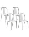 Zestaw 4 krzeseł ogrodowych biało-szary SPEZIA _808232