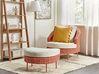 PE Rattan Garden Armchair with Ottoman Pink ARCILLE_867985