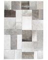 Teppich Kuhfell taupe 140 x 200 cm Patchwork Kurzflor PERVARI_764746