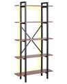 5 Tier Bookcase LED Dark Wood DARBY_897345