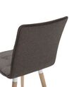 Conjunto de 2 sillas de comedor de poliéster gris pardo/madera clara BROOKLYN_693867