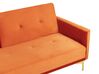 Bäddsoffa 3-sits sammet orange LUCAN_810401