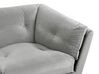 3-Sitzer Sofa Samtstoff grau mit Knöpfen LENVIK_784806