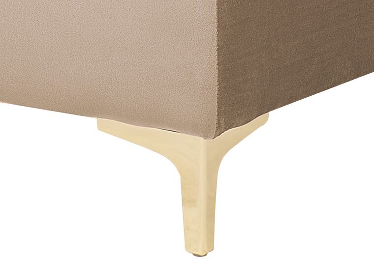 Chaise longue in velluto beige sabbia ABERDEEN Beliani.it