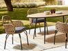 Set of 2 PE Rattan Chairs with Cushions Natural PRATELLO_868016