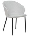 Set of 2 Fabric Dining Chairs Light Grey MASON_883572