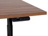 Elektricky nastavitelný psací stůl 160 x 72 cm tmavé dřevo/černý DESTINAS_899694