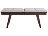 Dining Bench with Cushions Dark Wood EXTON_832004