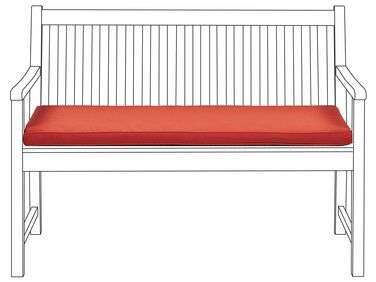 Vankúš na lavičku 112 x 54 cm červený VIVARA