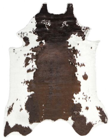 Tapis imitation peau de vache 130 x 170 cm blanc et marron BOGONG