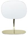 Espejo de maquillaje de metal dorado 20 x 14 cm CHARENTE_848354