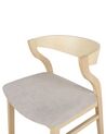 Set of 2 Dining Chairs Light Wood and Beige MAROA_881085