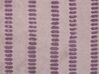 Coussin en velours à rayures lilas 45 x 45 cm AGAPANTHUS_838381