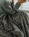 Cobertor cinzento e dourado 130 x 180 cm GODAVARI _858112