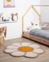 Kinderteppich aus Wolle Blumenform ⌀ 120 cm mehrfarbig THUMBELINA_910758