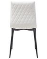 Set of 2 Dining Chairs Faux Leather Cream MONTANA_692853