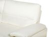 3 Seater Faux Leather Sofa Cream VOGAR_730054
