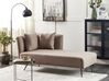 Left Hand Fabric Chaise Lounge Light Brown RIOM_877392