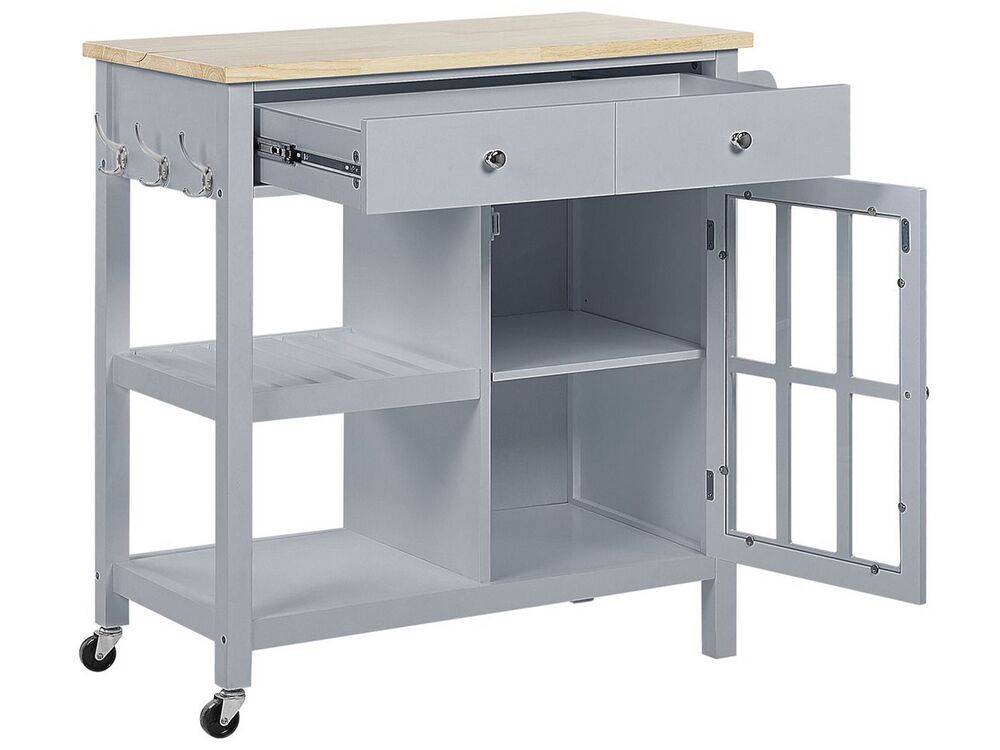 Kitchen Trolley Grey GENOA Beliani.de
