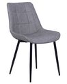 Set of 2 Faux Leather Dining Chairs Grey MELROSE II_716667