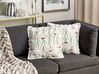 Conjunto de 2 almofadas decorativas com padrão floral em algodão multicolor 45 x 45 cm GYNURA_892825