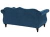 2-istuttava sohva samettinen sininen SKIEN_743243