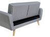 2 Seater Fabric Sofa Bed Grey FLORLI_704135