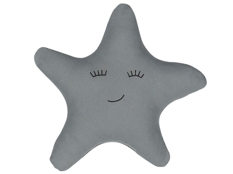 Dětský polštář hvězda 40 x 40 cm, šedý BHOPAL_790715