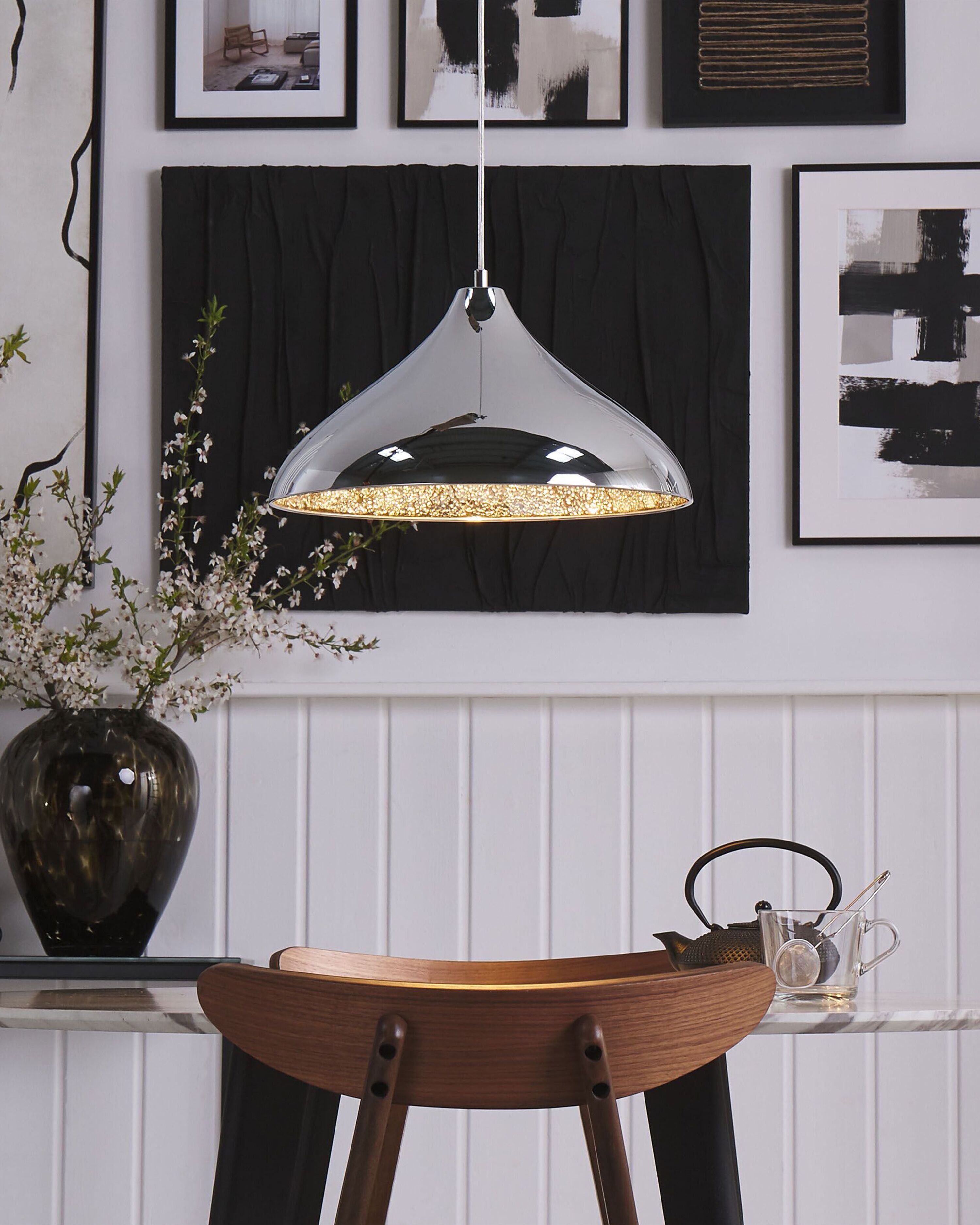 Lampe Suspension Argenté Volta - Lustre - Suspension BUT