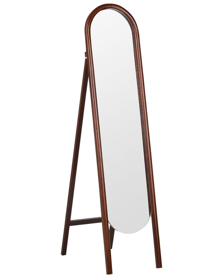 Stehspiegel Paulowniaholz dunkelbraun oval 30 x 150 cm CHELLES_830370