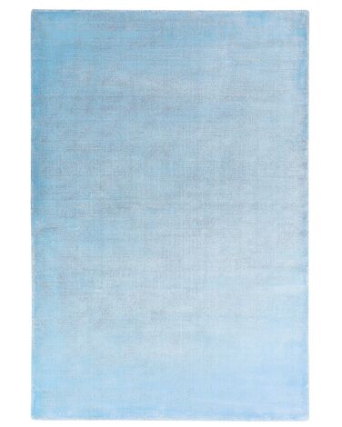 Teppich Viskose hellblau 160 x 230 cm Kurzflor GESI II