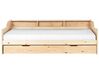 Tagesbett ausziehbar Holz hellbraun Lattenrost 90 x 200 cm EDERN_906517
