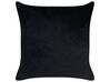 Set of 2 Embroidered Velvet Cushions Bees Motif 45 x 45 cm Black TALINUM _857890
