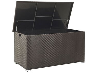 PE Rattan Storage Box 155 x 75 cm Brown MODENA