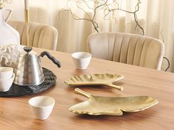 Koristetarjotin alumiini kulta 2 kpl PALENQUE Koristetarjotin alumiini kulta 2 kpl PALENQUE