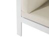 5 Seater Aluminum Garden Corner Sofa Set White with Cushions Beige MESSINA_863214