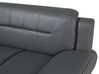 2 Seater Faux Leather Sofa Grey LEIRA_687371