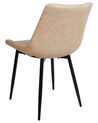 Set of 2 Faux Leather Dining Chairs Beige MELROSE II_905380