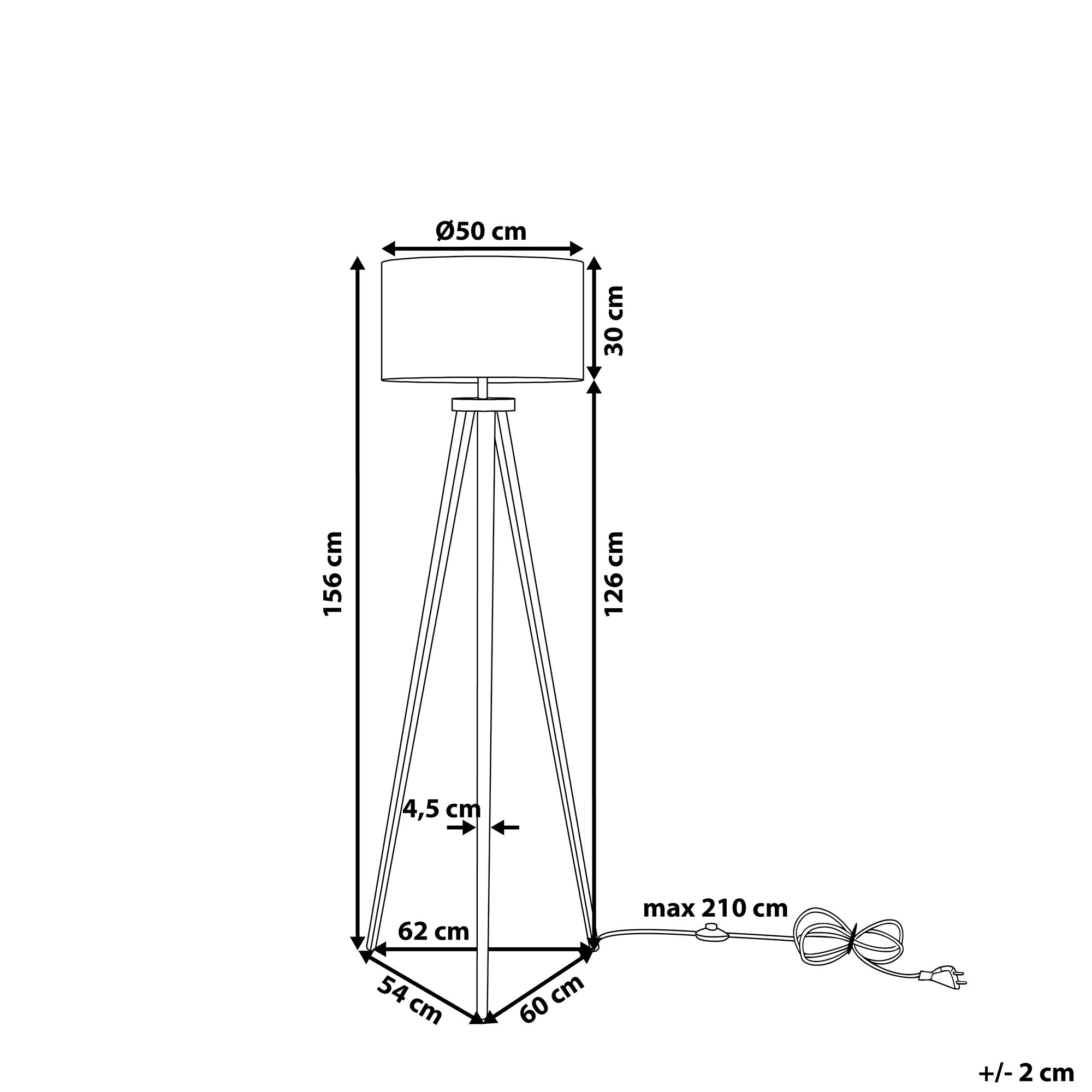 Lampa podłogowa metalowa biała STILETTO