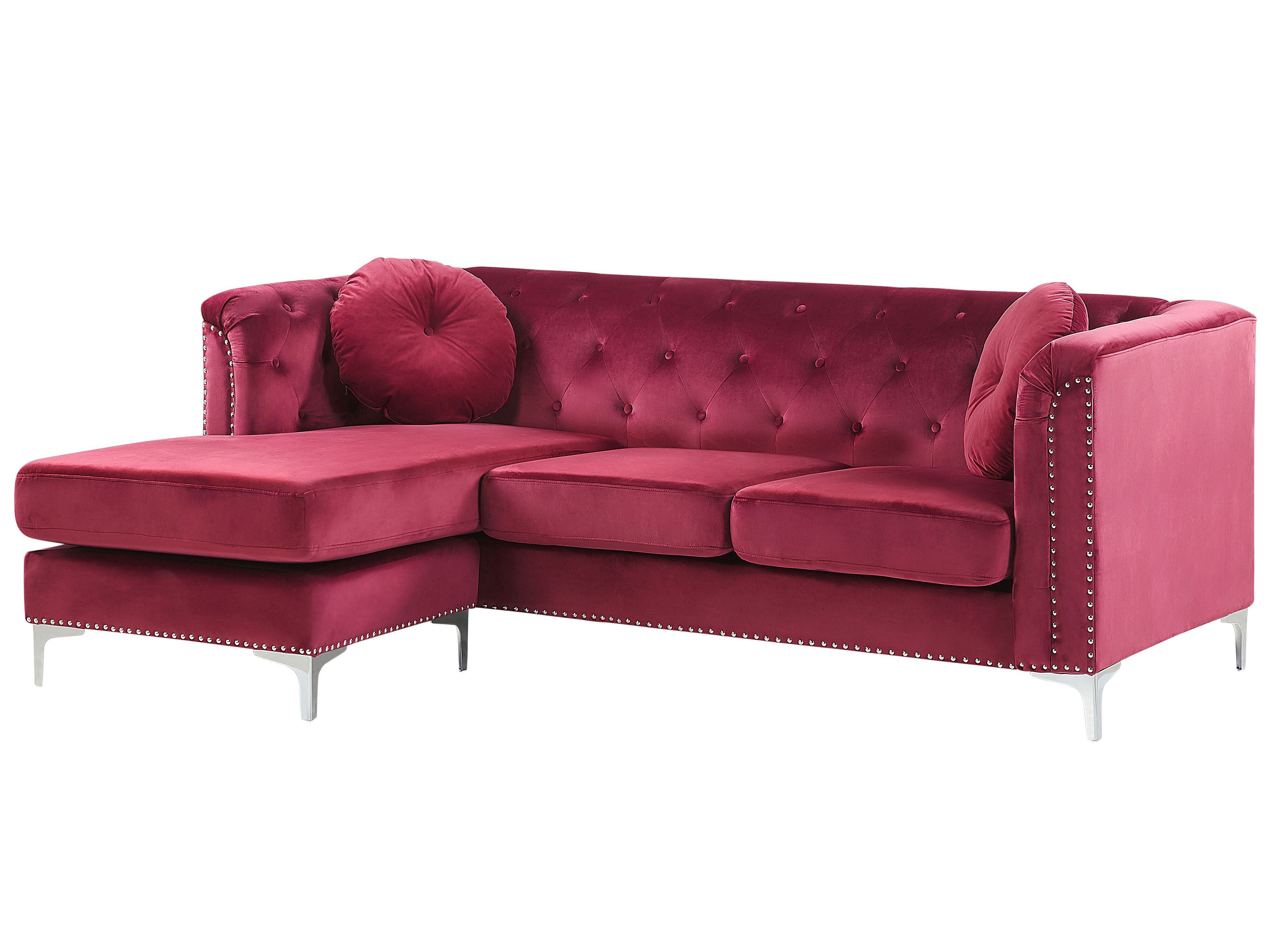red velvet corner sofa OFF 62%