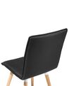 	Conjunto de 2 sillas de comedor de poliéster negro/madera clara BROOKLYN_696390