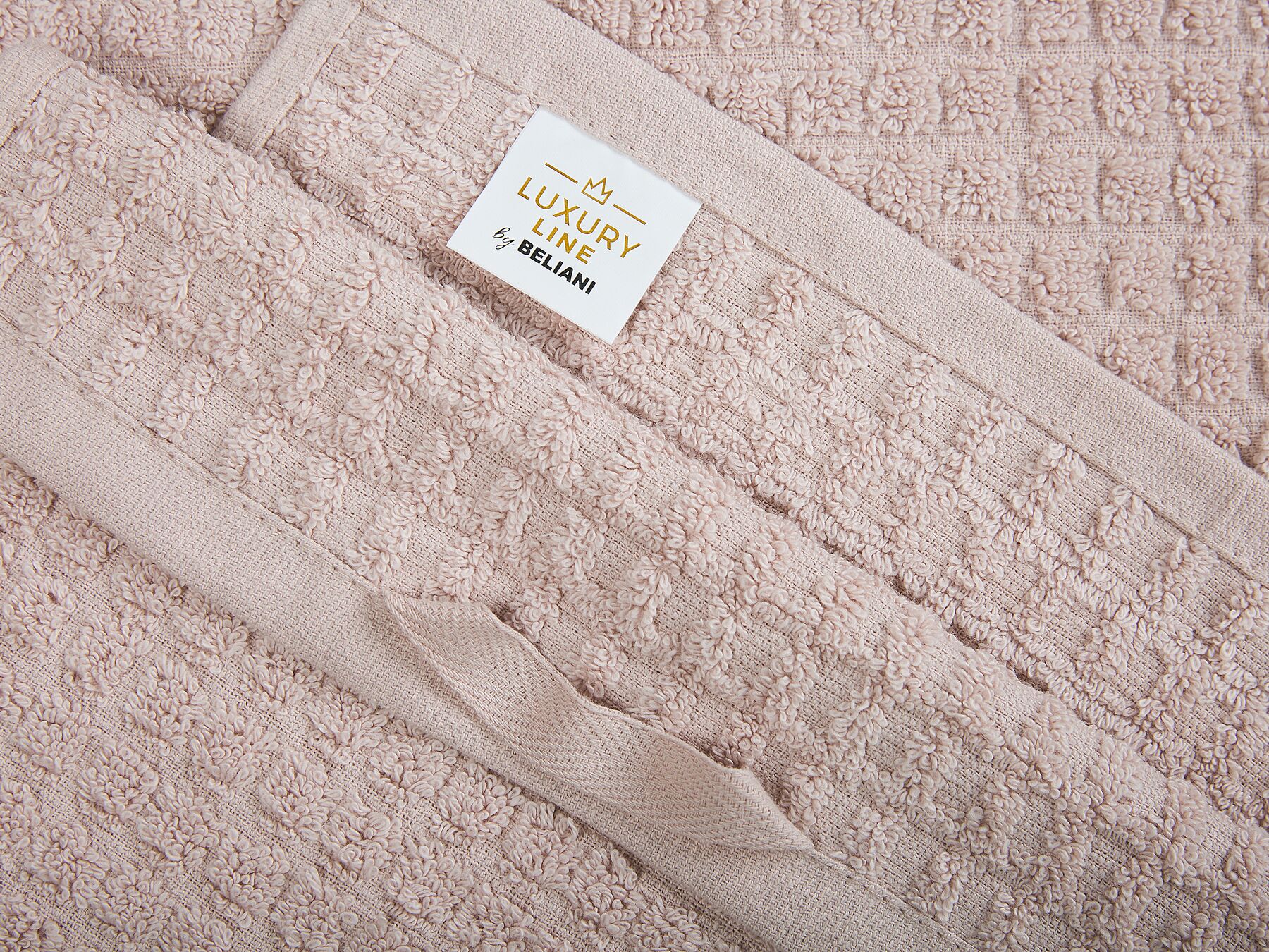 CREOLE Rosy Badezimmer-Set – 2 Gesichts- & 2 Gästehandtücher, 100% Baumwolle, Floral Mit Rüschen