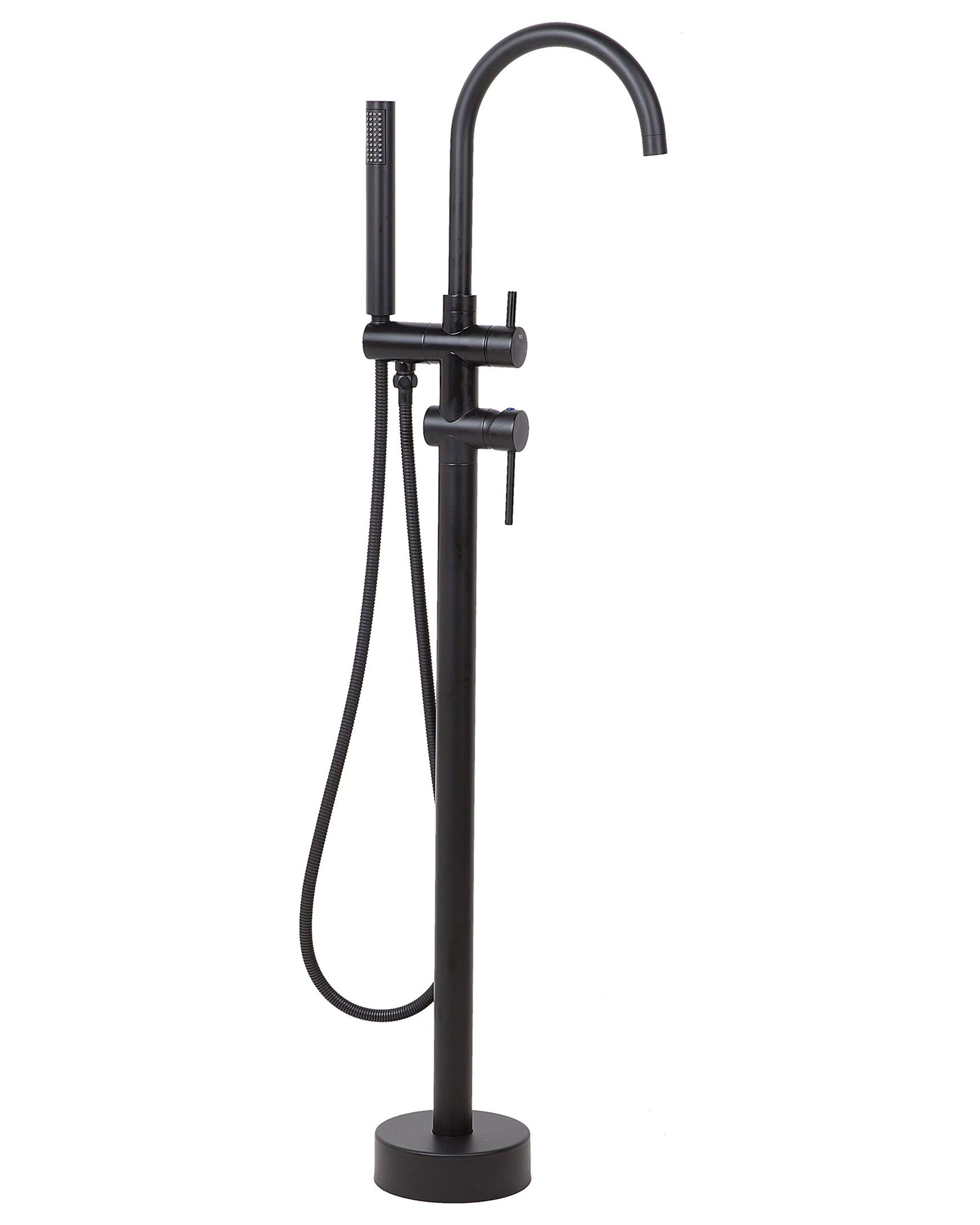 Rubinetto Per Vasca Freestanding Color Nero Opaco TUGELA Beliani it rubinetto-per-vasca-freestanding-color-nero-opaco-tugela-beliani-it