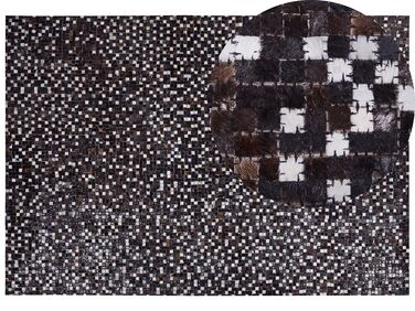 Vloerkleed patchwork bruin/zilver 160 x 230 cm AKKESE