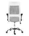 Faux Leather Office Chair White with Grey PIONEER_747146