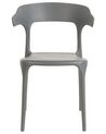 Sæt med 8 spisebordsstole grå GUBBIO _862359