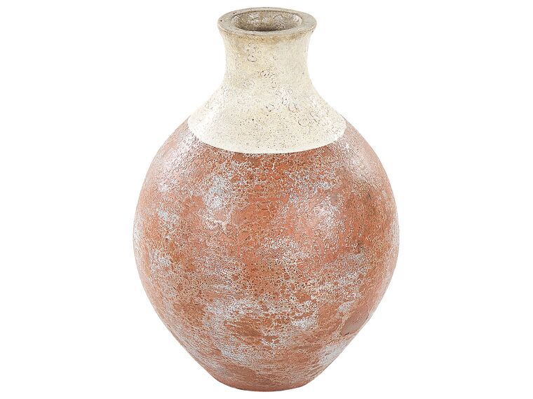 Vaso decorativo terracotta bianco e marrone 37 cm BURSA_850843