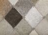 Patchworkový koberec, kožený šedo-hnědý 140 x 200 cm BANAZ_764631