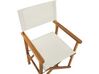 Set of 2 Acacia Folding Chairs Light Wood with Off-White CINE_810243